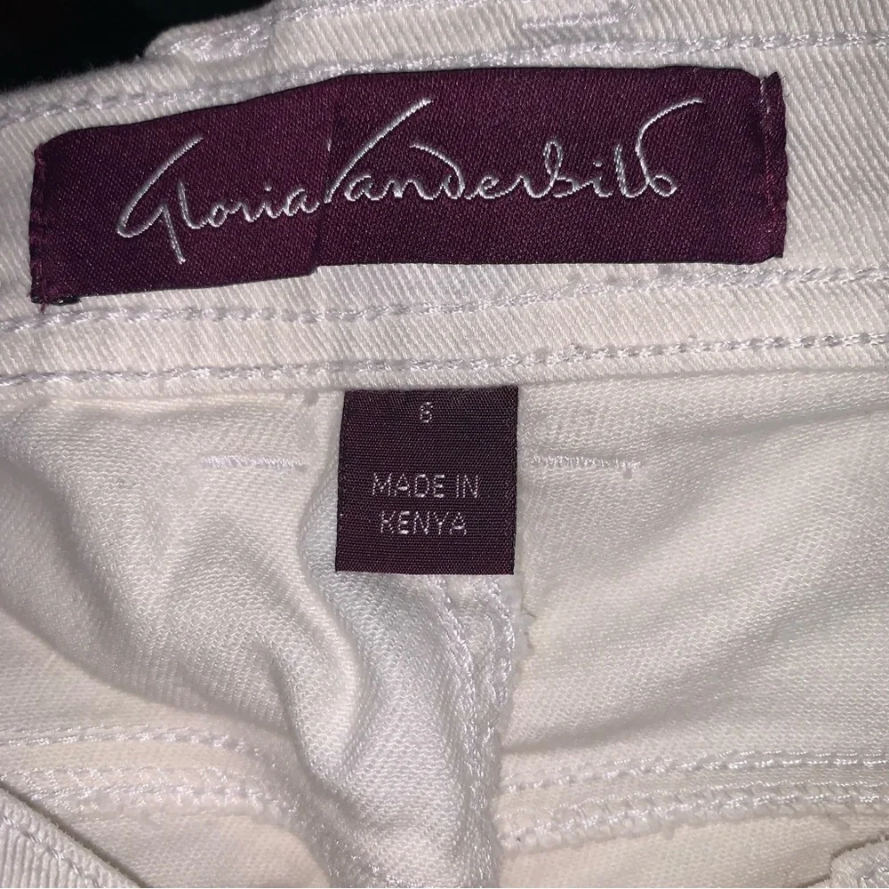 Gloria Vanderbilt Women's Stretch Denim Jean White Size 8 - Picture 4 of 5